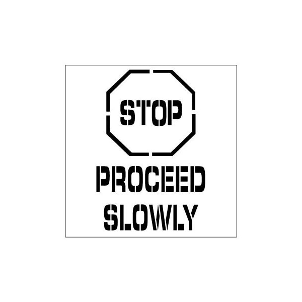 Plant Marking Stencil 20x20 - Stop Proceed Slowly